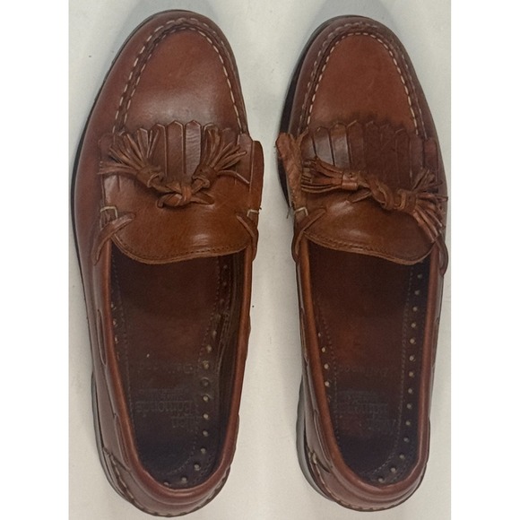 Allen Edmonds Dellwood Men\'s Brown Tasseled Slip‎ On Dress Shoes Size 8.5 D main image 4